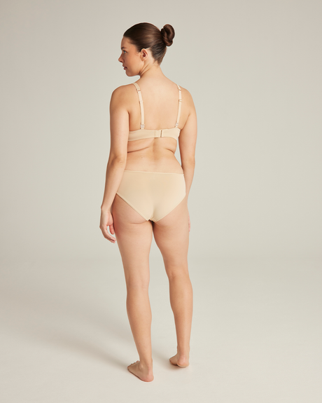 Mid Rise Bikini Brief Bundle 3 Pack / Black & Beige