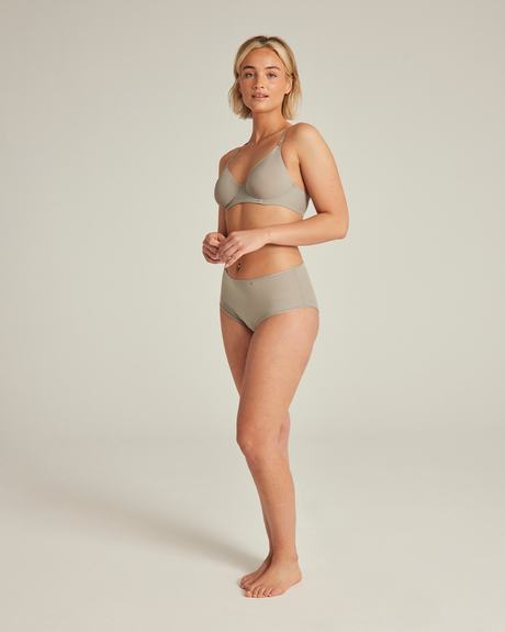 Reggiseno elasticizzato a copertura totale / Salvia