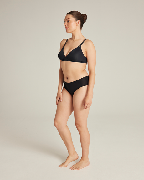 Mid Rise Bikini Brief / Black