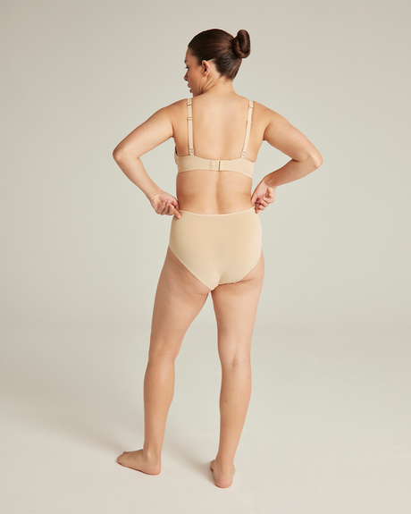 Stretch High Waisted Brief / Bare 01