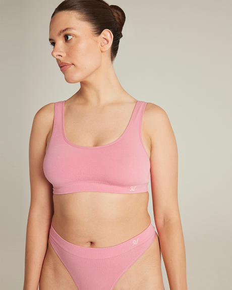 Crop Top 2 Pack / Pink & White