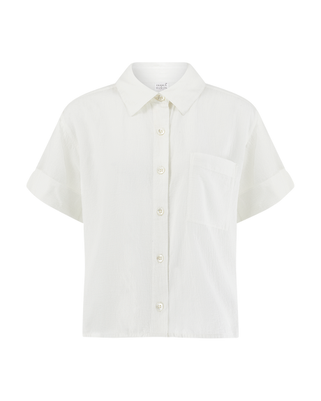 Chemise à manches courtes / Blanche