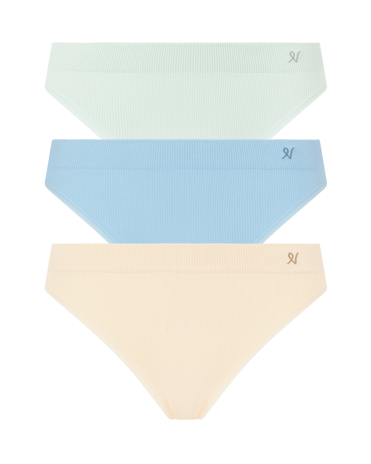Confezione da 3 slip Form Brief / Blu, Beige e Menta