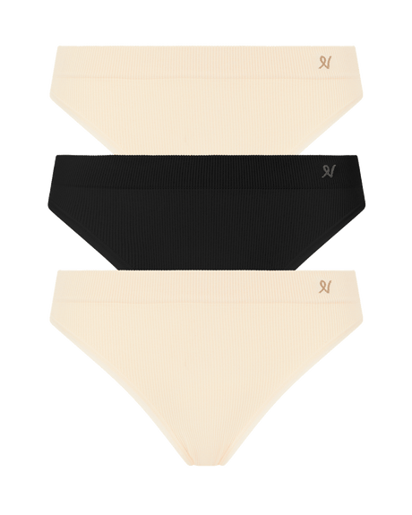 Form Brief 3 Pack / Black & Beige