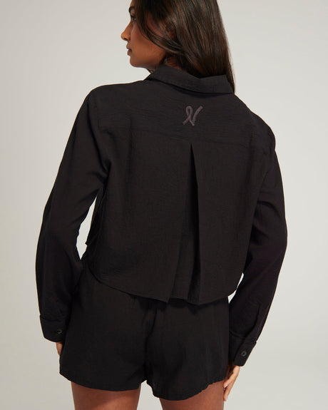 Cropped Shirt / Black