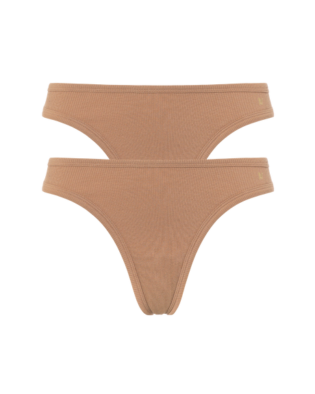 Dipped Thong 2 Pack / Bare 03