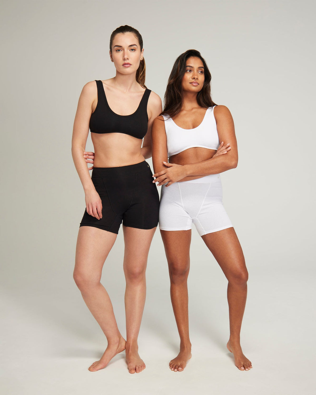 Lot de 2 boxers Boyfriend / Noir et Blanc