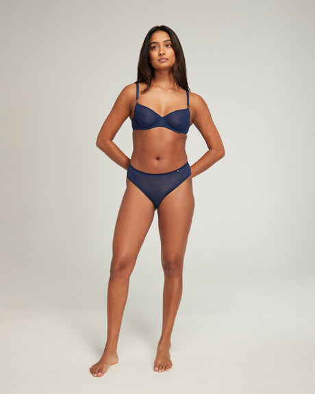 Lot de 3 culottes taille haute / Bleu marine