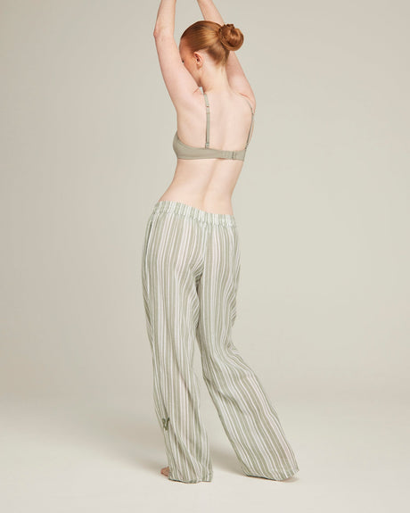 Pantalone classico / Rigato salvia