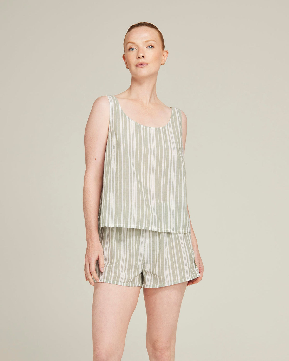 Tank / Sage Stripe