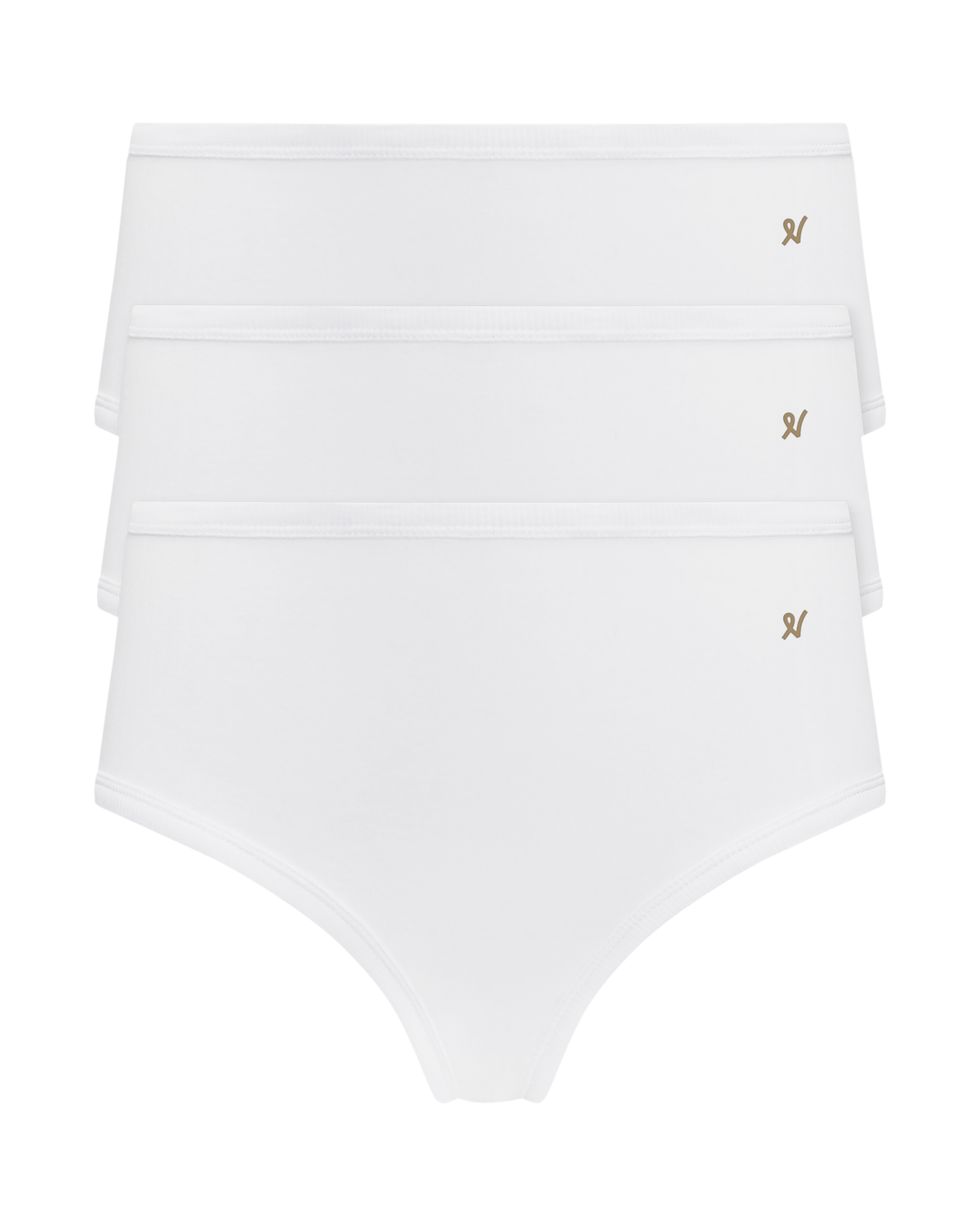 Lot de 3 slips midi blancs