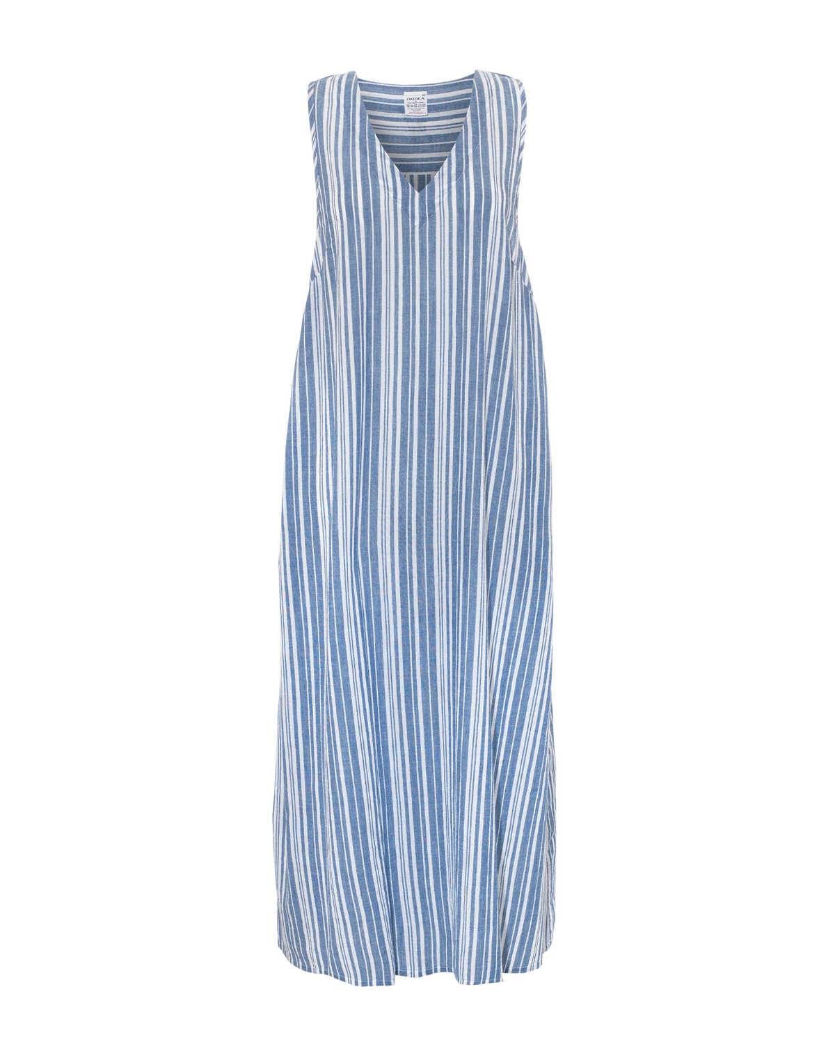 Abito con scollo a V / a righe blu navy