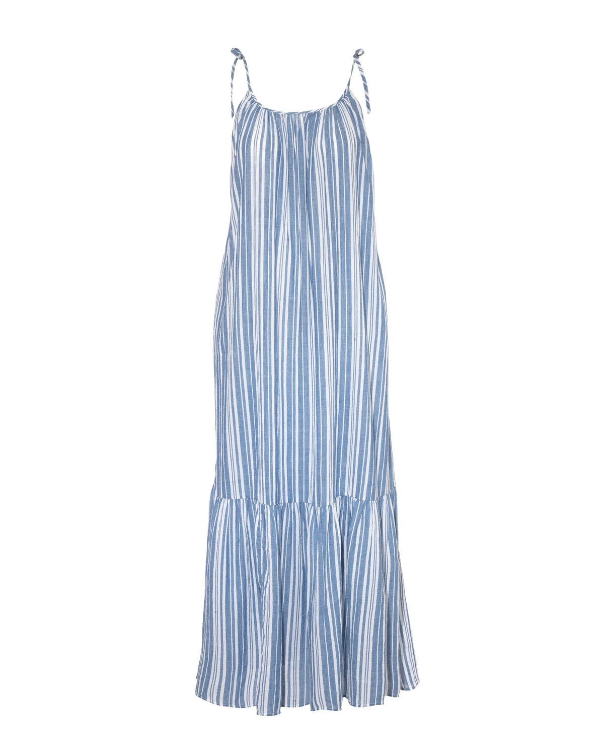 Abito a trapezio / a righe blu navy