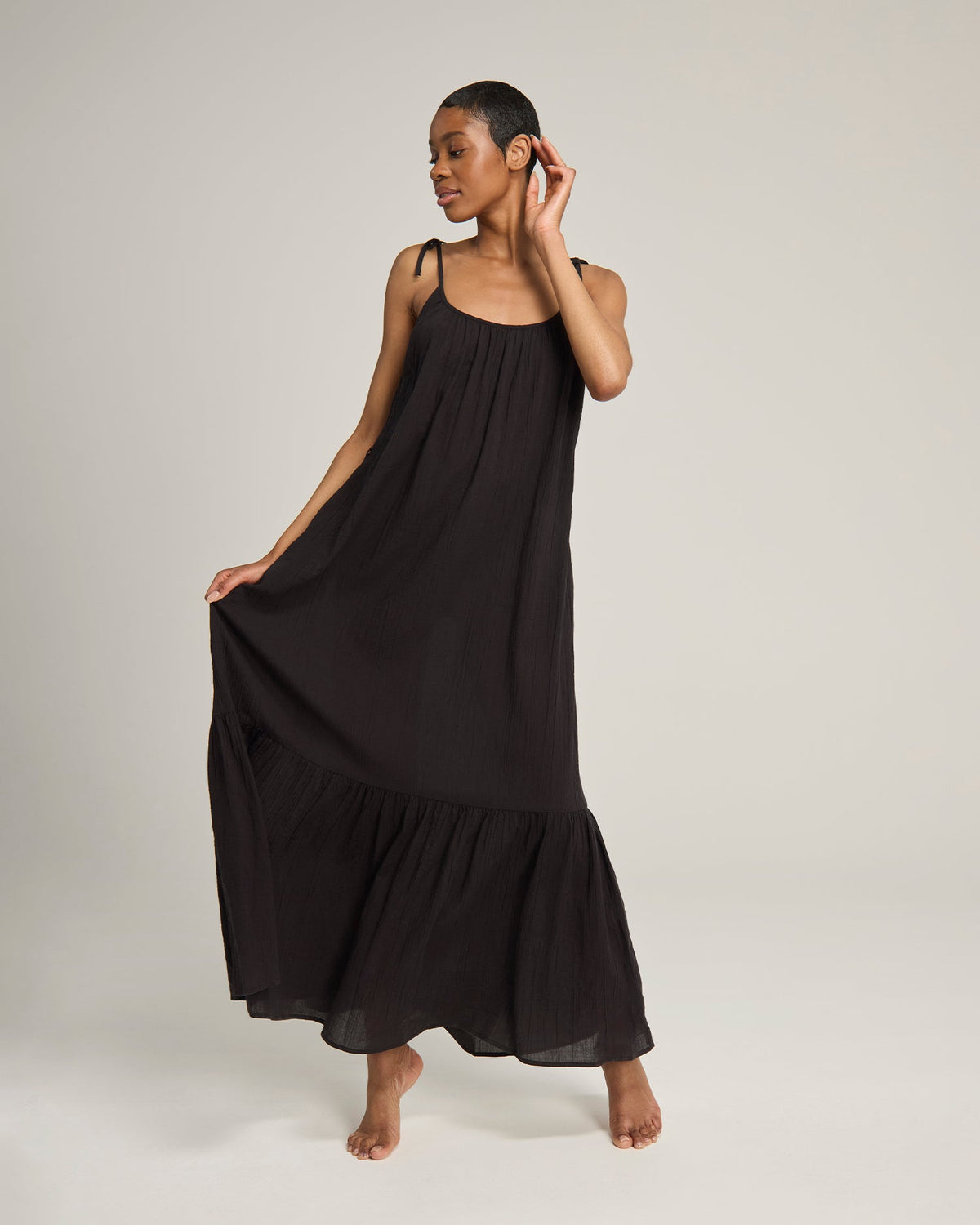 Abito a trapezio / Nero