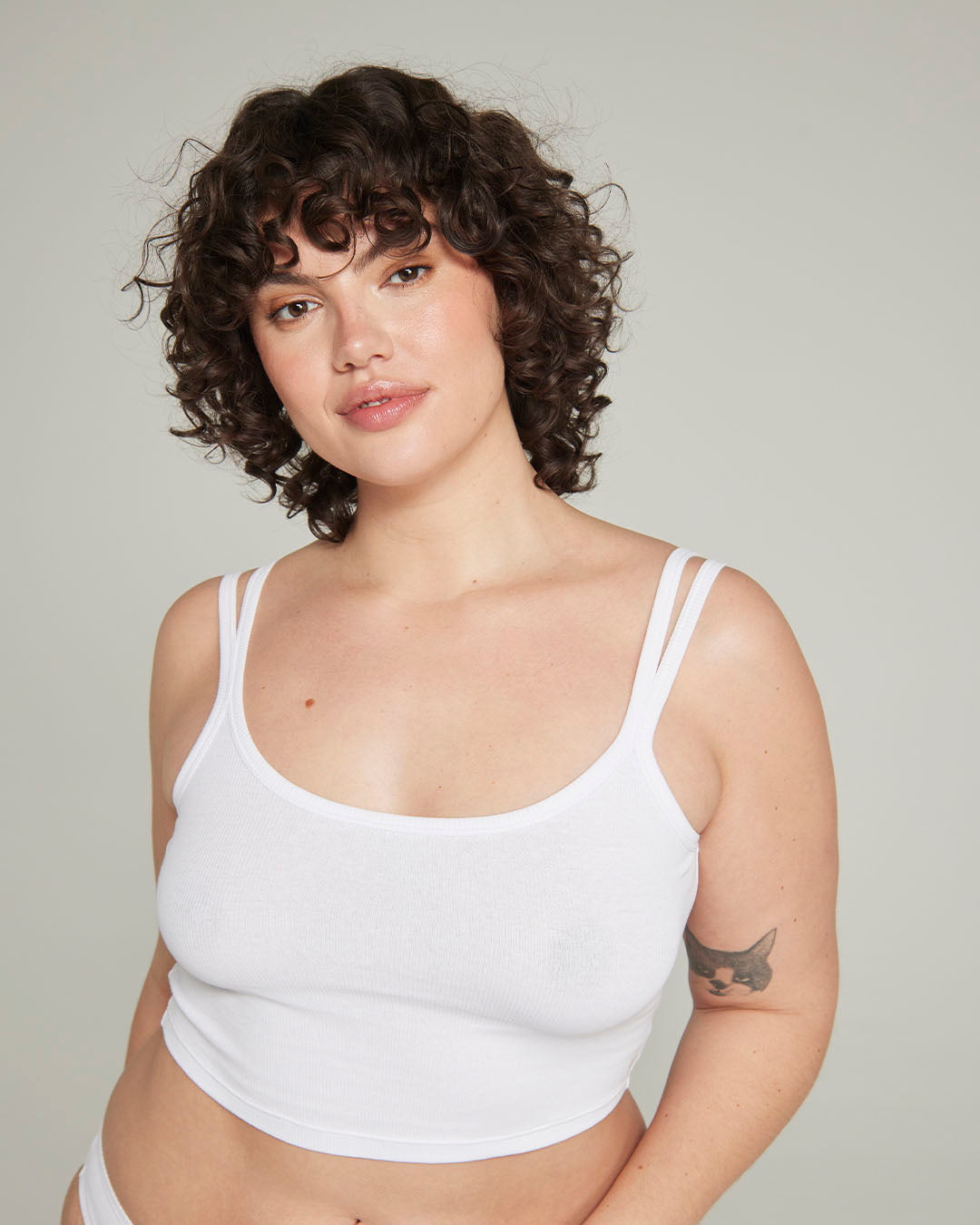 Cropped Vest / White