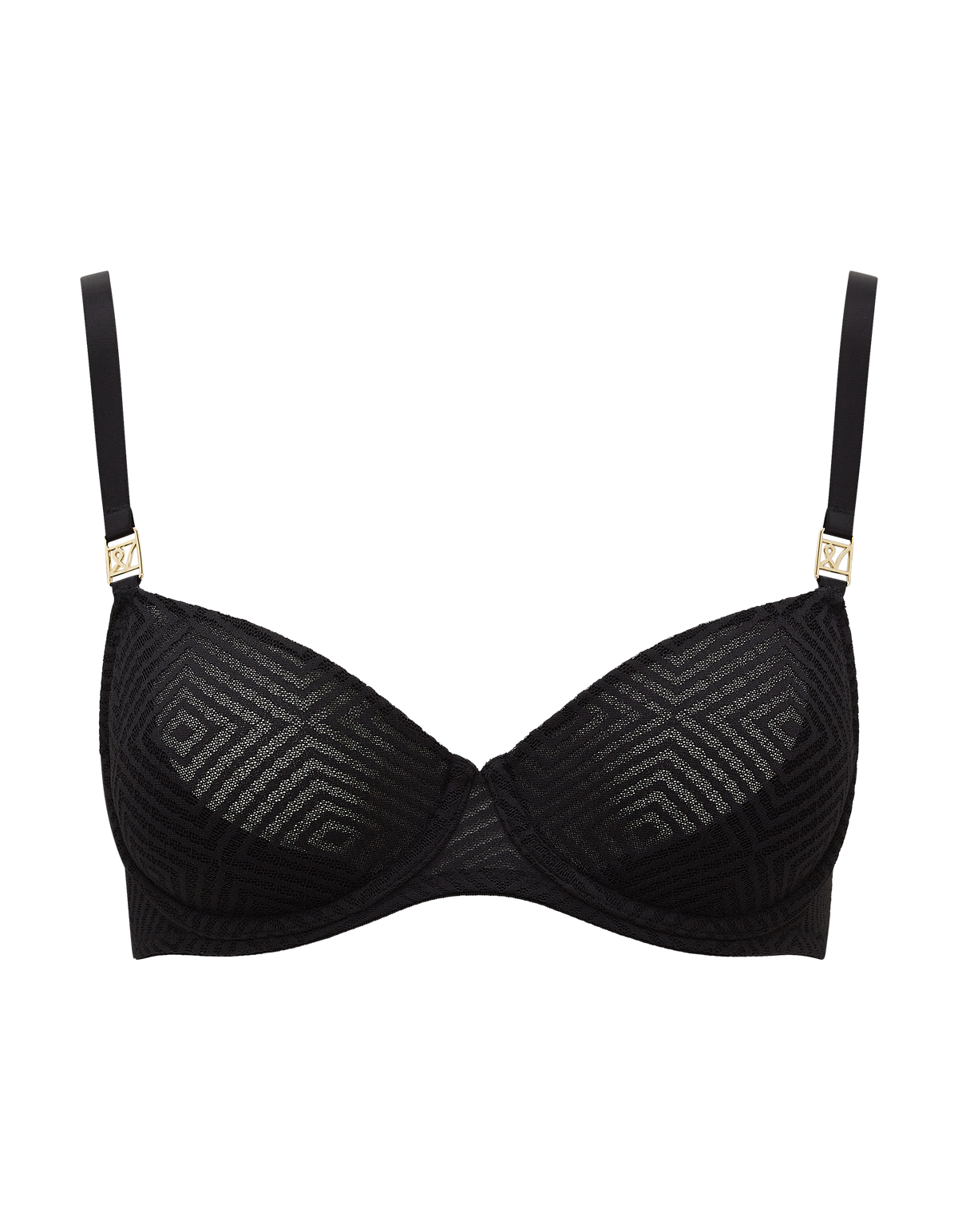 Soutien-gorge balconnet à rehaussement / Noir