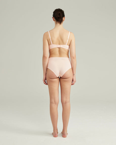 Slip elasticizzato a vita alta / Rosa