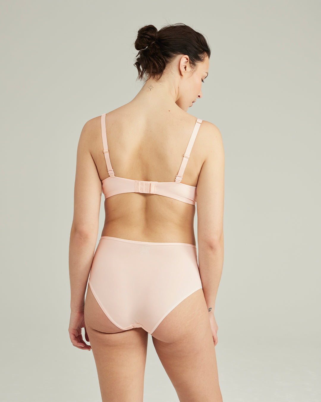 Slip elasticizzato a vita alta / Rosa