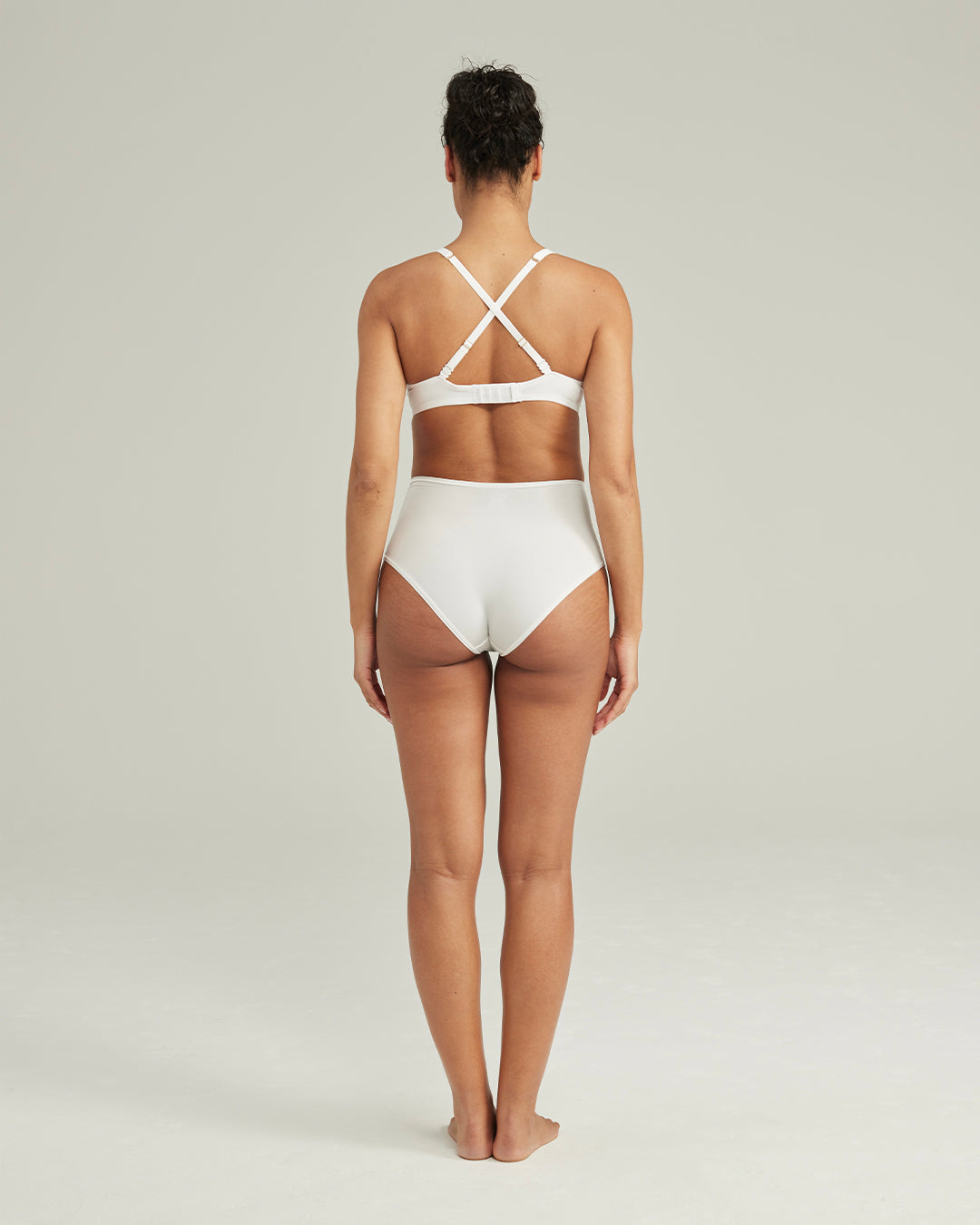 Slip elasticizzato a vita alta / Bianco