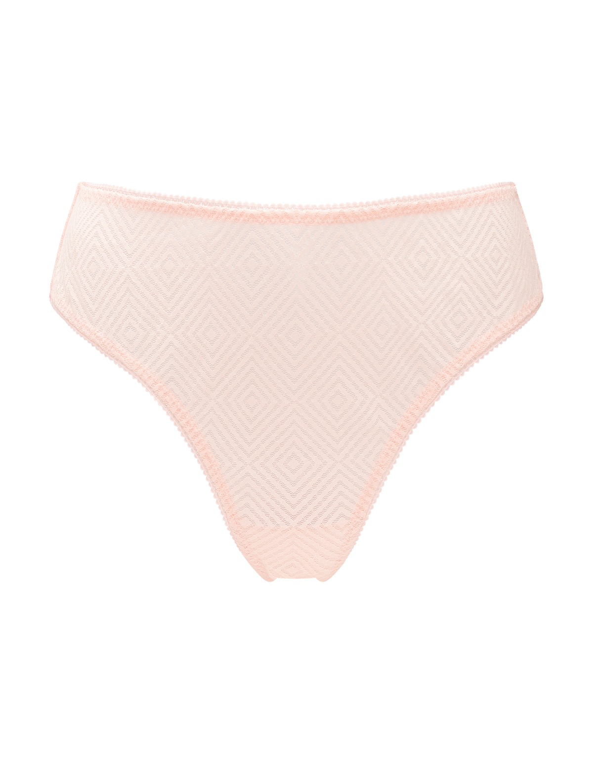 Sheer High Leg Brief / Pink