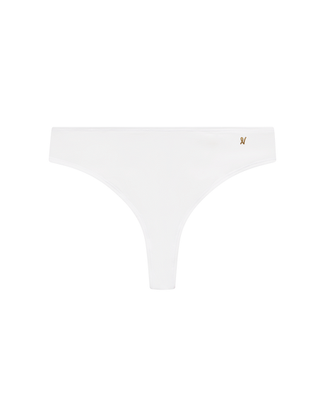 Stretch Dipped Thong / White