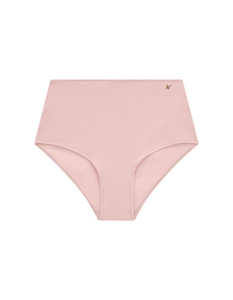 Slip elasticizzato a vita alta / Rosa