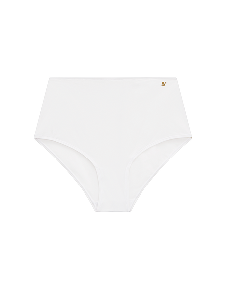 Slip elasticizzato a vita alta / Bianco