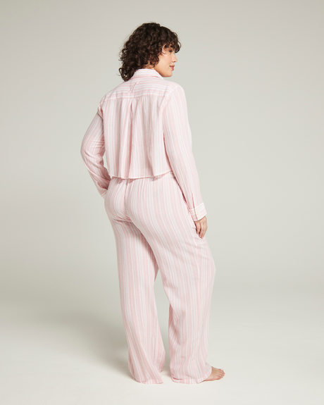 Camicia corta / Righe rosa
