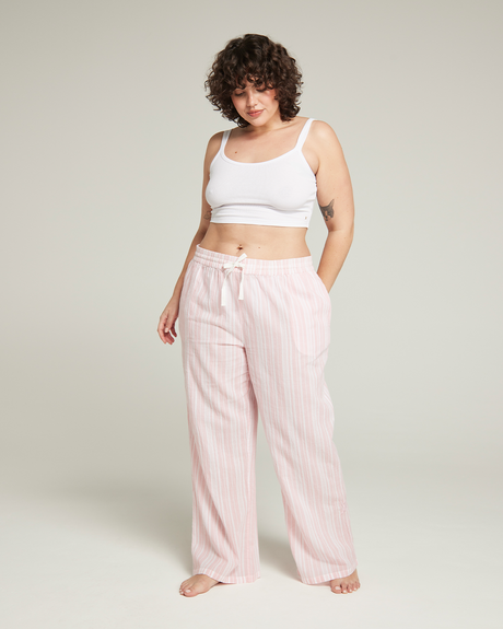 Pantaloni classici / a righe rosa