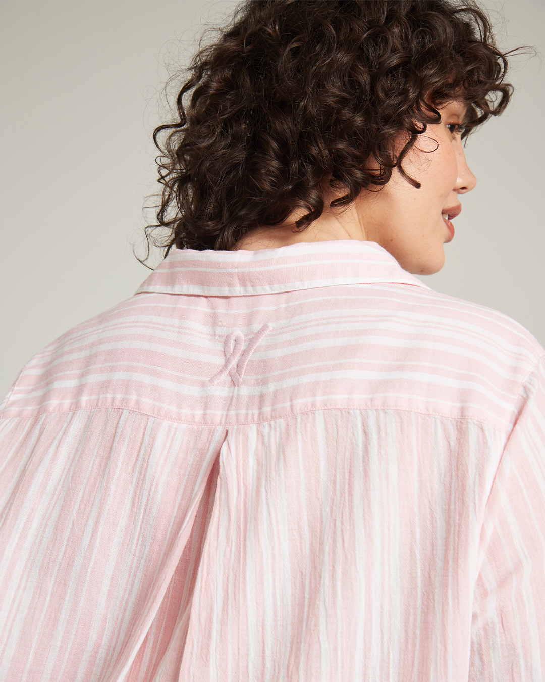 Maxi Shirt / Pink Stripe