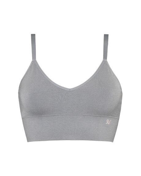 Seamless Bralette 2 Pack / White & Grey