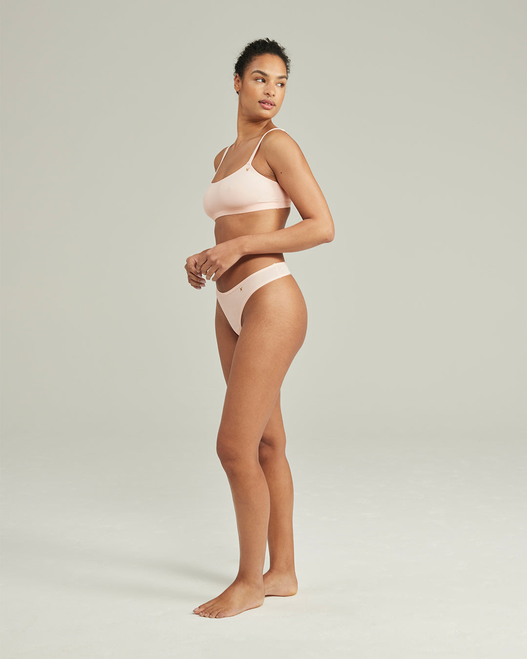 Scoop Neck Bralette / Pink