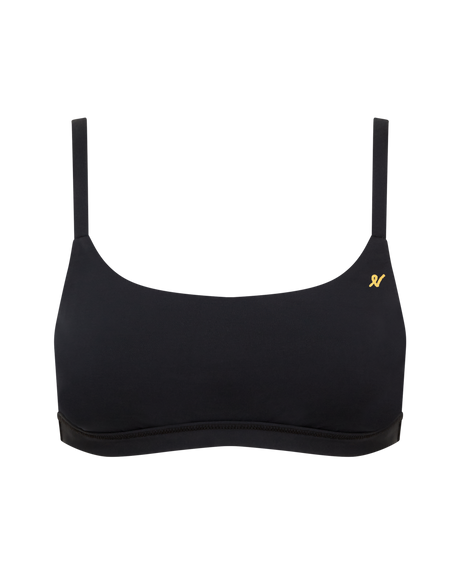 Scoop Neck Bralette / Black