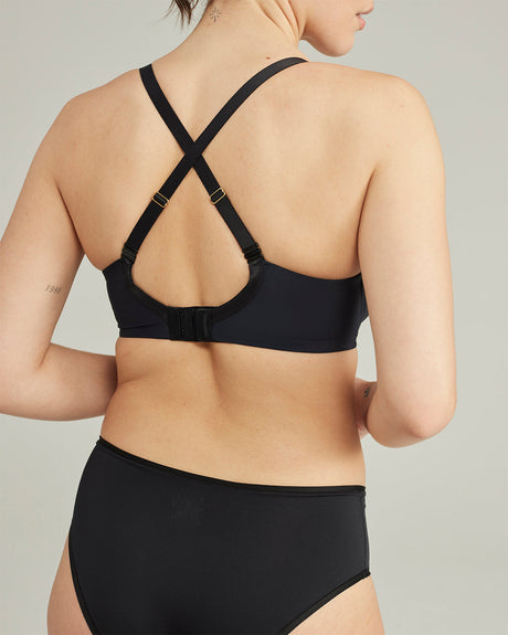 Stretch Full Cover Bra / Black