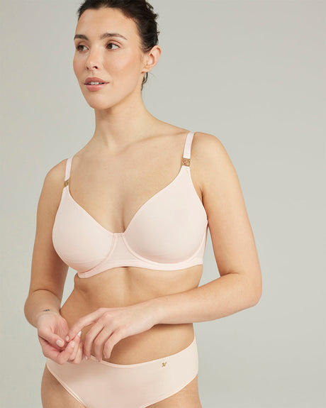 Stretch Full Cover Bra / Pink