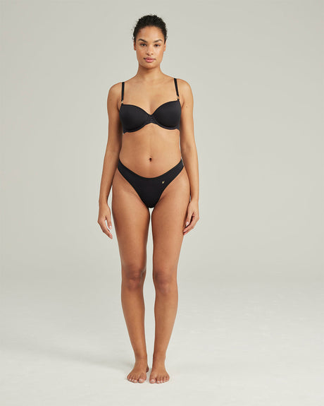 Soutien-gorge t-shirt extensible / Noir