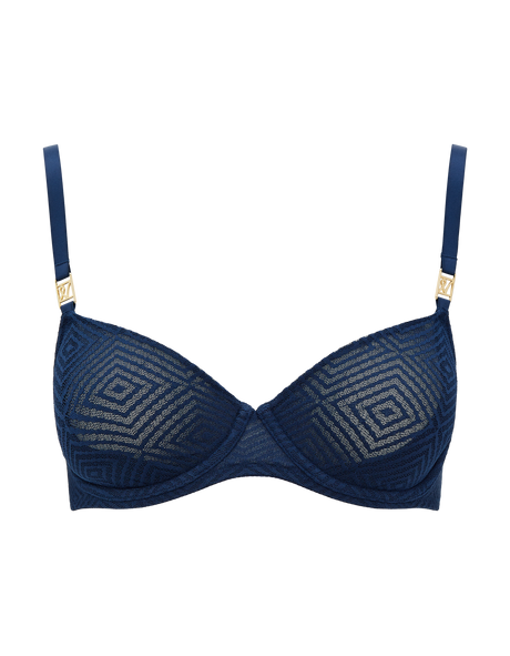 Soutien-gorge balconnet à rehaussement / Marine