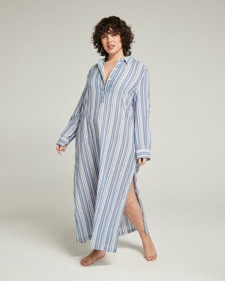 Maxi Shirt / Navy Stripe