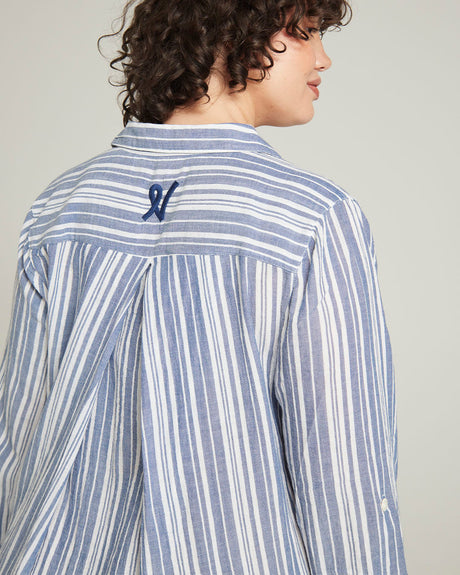 Maxi Shirt / Navy Stripe