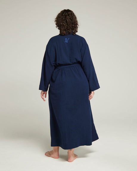 Belted Robe / Navy