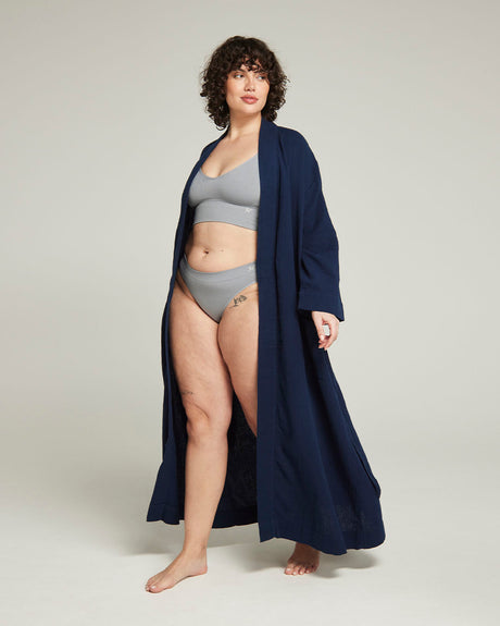Belted Robe / Navy