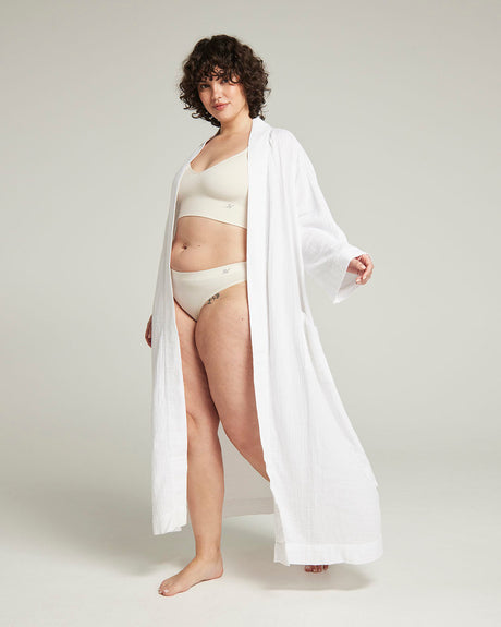 Belted Robe / White