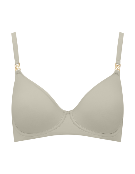 Reggiseno elasticizzato a copertura totale / Salvia