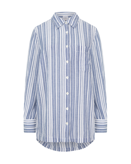 Camicia midi / a righe blu navy