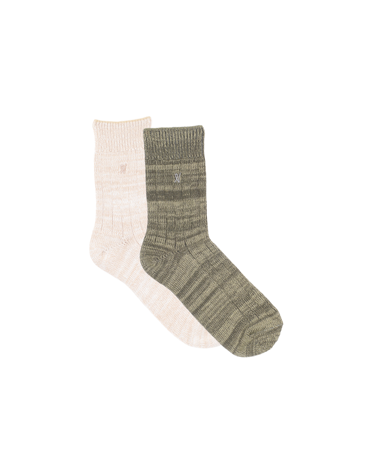 Socks 2 Pack / Beige & Sage