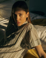 Short Sleeve Shirt / Sage Stripe