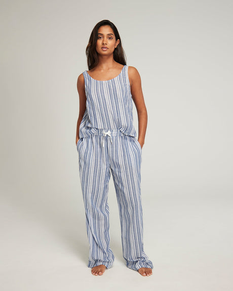 Canotta / Strisce blu navy