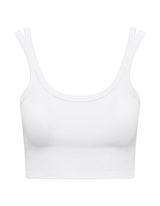 Cropped Vest / White