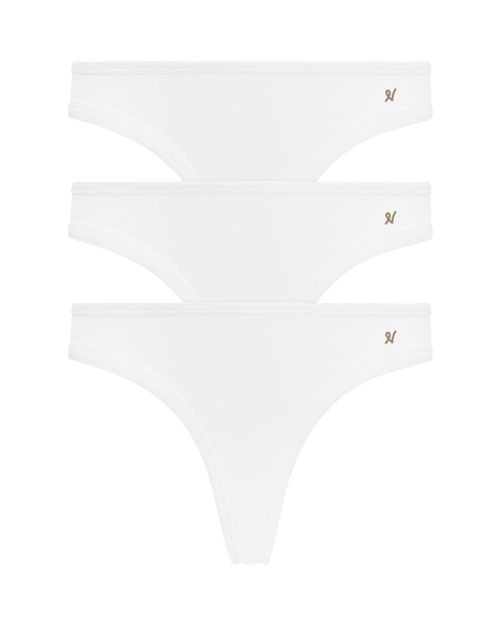 Dipped Thong 3 Pack / White