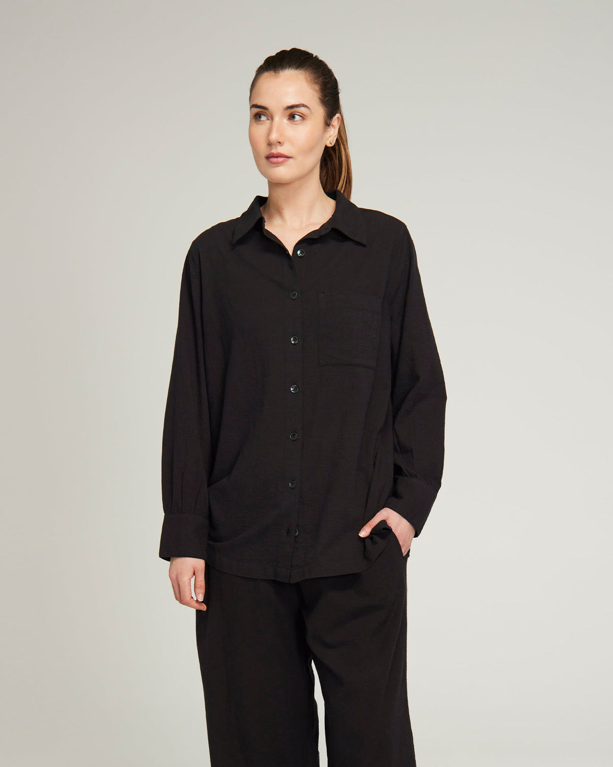 Chemise mi-longue / Noire